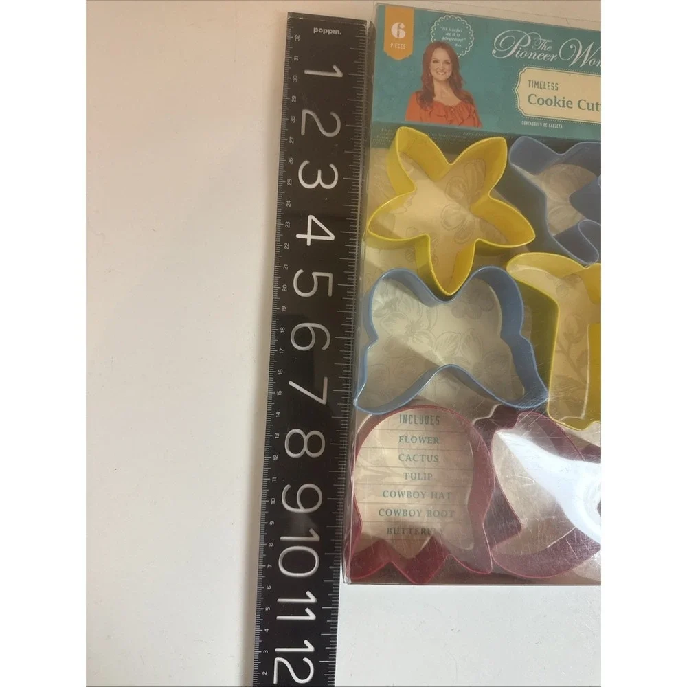 Pioneer Woman Timeless Cookie Cutters 6 pc Set Flower Cactus Tulip Cowboy Baking